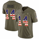Nike Vikings 14 Stefon Diggs Olive USA Flag Salute To Service Limited Jersey Dyin,baseball caps,new era cap wholesale,wholesale hats